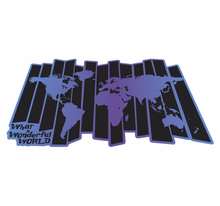 Dywan winylowy cudowna mapa świata - TenStickers