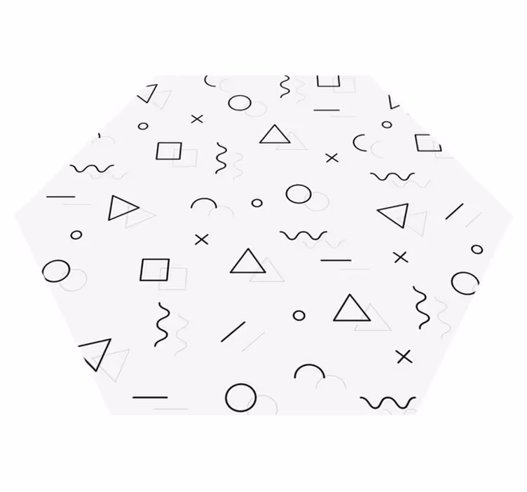 Minimalistyczny dywan winylowy w stylu memphis - TenStickers