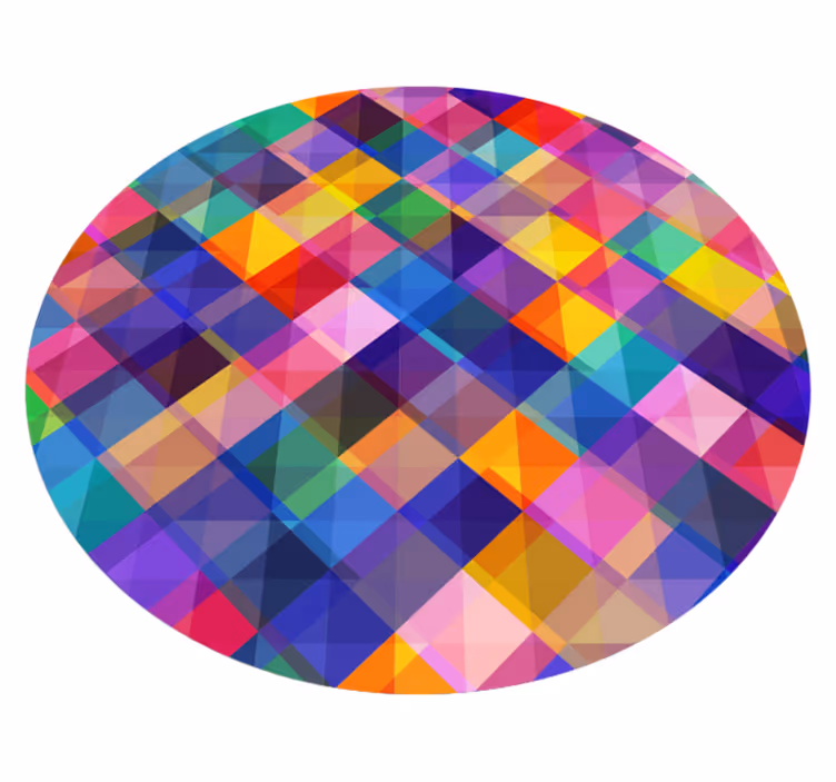 Nowoczesny dywan winylowy kolorowe kwadraty - TenStickers