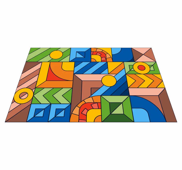 Niesamowity dywan winylowy kolorowa mozaika - TenStickers
