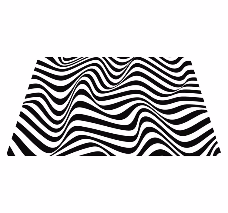 Czarno-biały dywan winylowy 3d - TenStickers