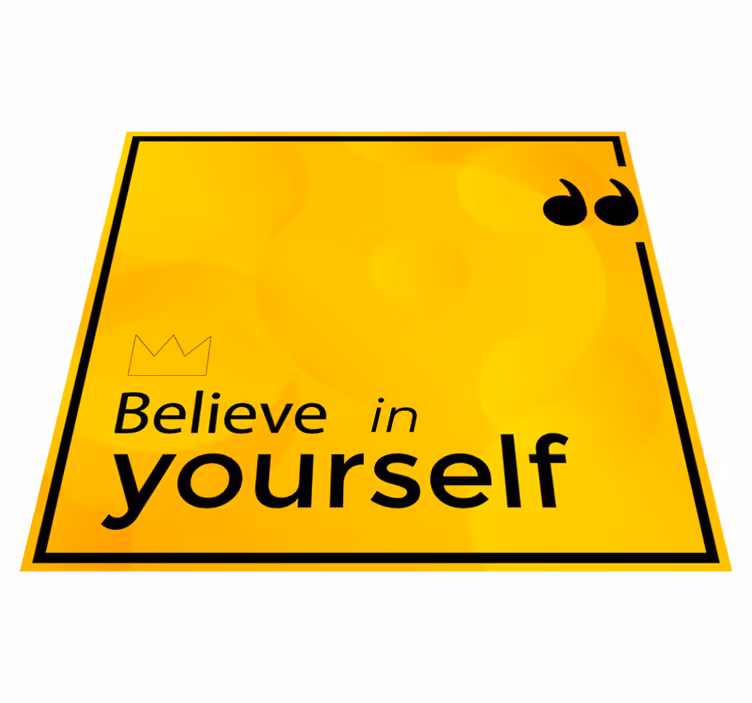 Dywan winylowy uwierz w siebie - TenStickers