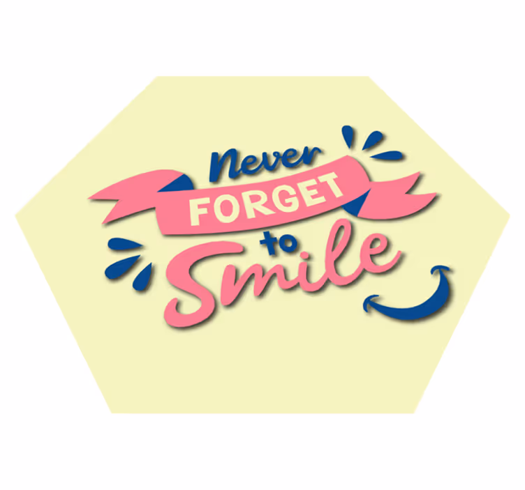 Dywan winylowy z tekstem never forget to smile - TenStickers