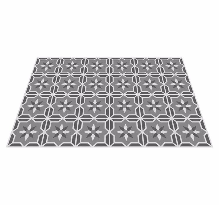 Mata do kuchni geometryczna szara - TenStickers