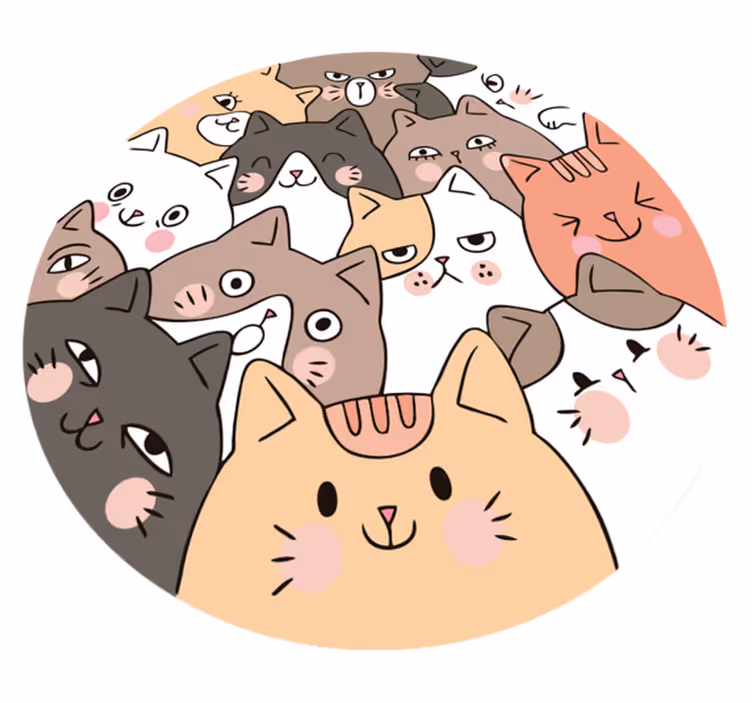 Cudowny okrągły dywan winylowy dla dzieci - TenStickers