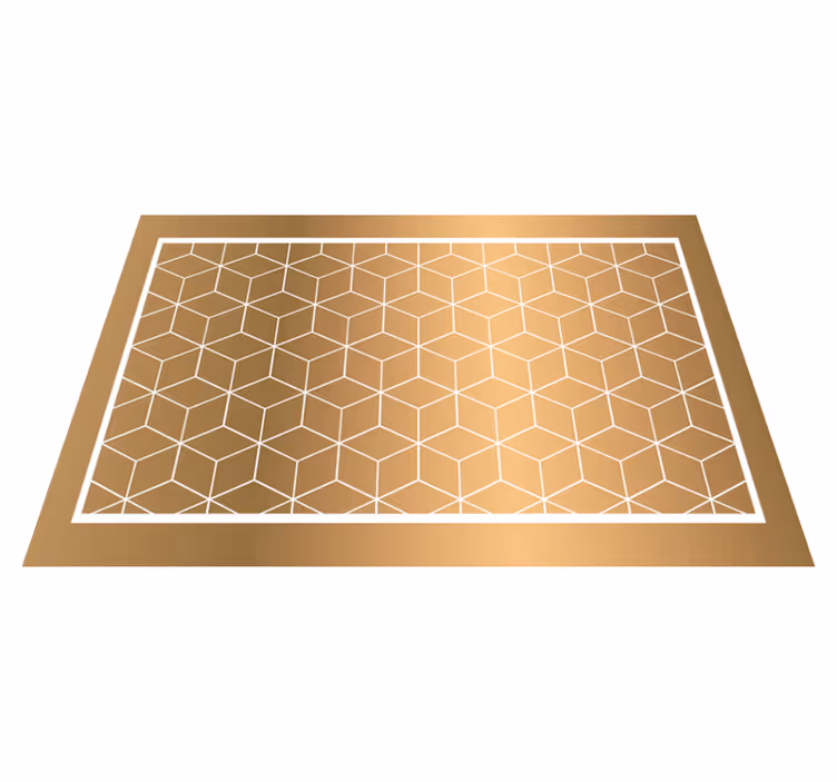 Fantastyczny geometryczny dywanik z sześcianami - TenStickers