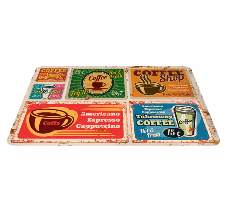 Dywaniki winylowe vintage wzory - TenStickers