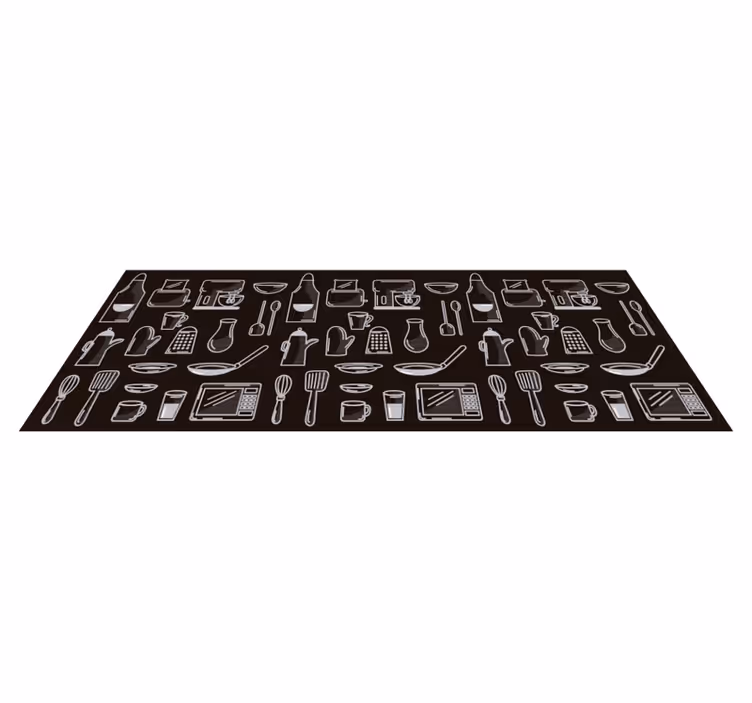 Mata winylowa do kuchni z przyborami - TenStickers