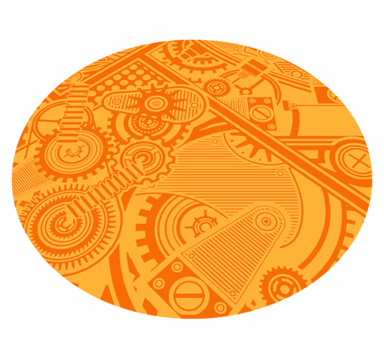 Dywan winylowy z grą przekładnie mechaniczne - TenStickers