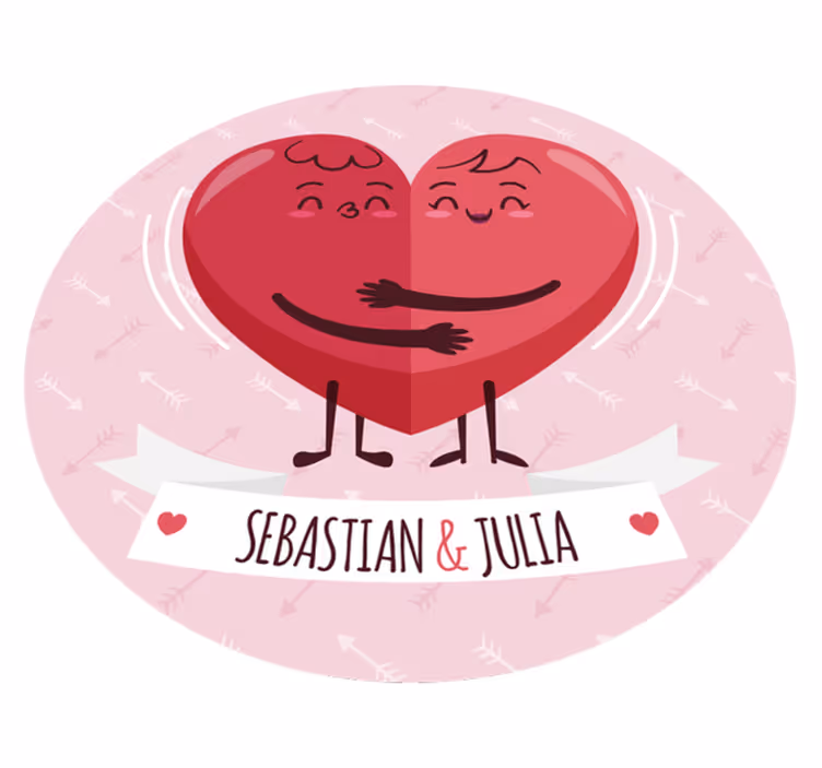 Słodki dywan winylowy z imieniem - TenStickers