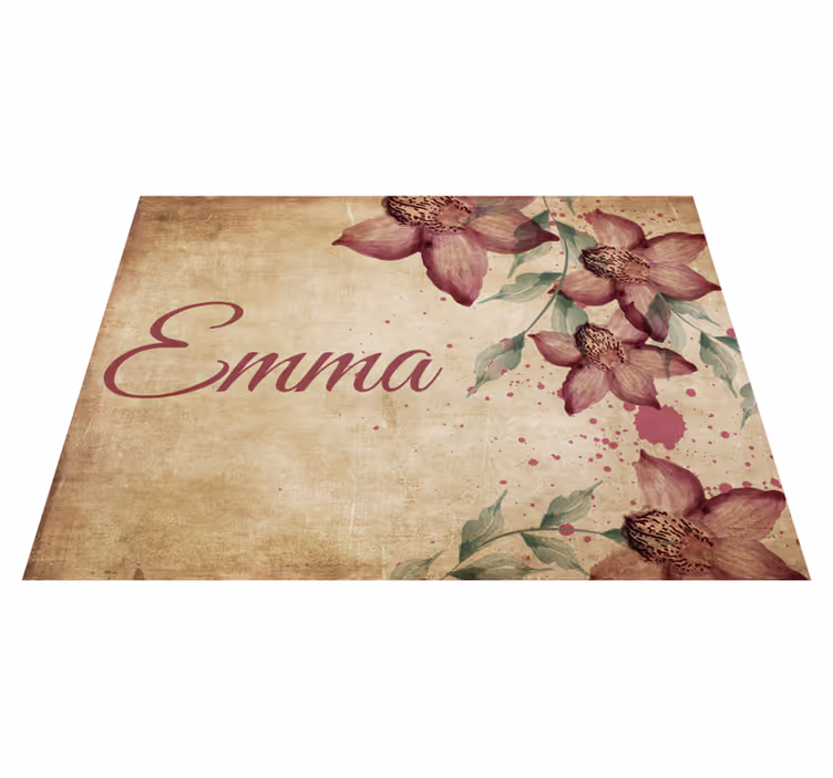 Vintage dywanik winylowy z imieniem - TenStickers