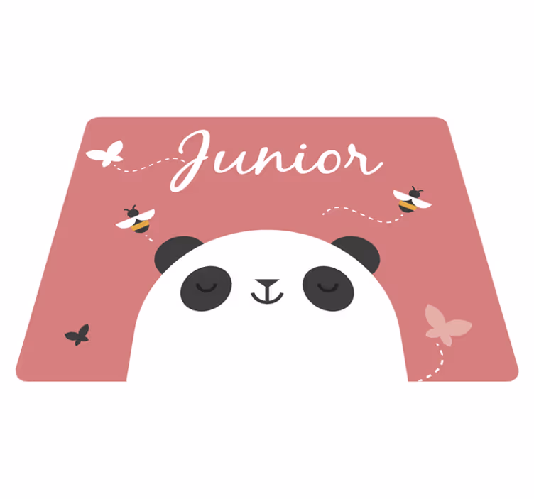 Dywan winylowy z imieniem spersonalizowana panda - TenStickers