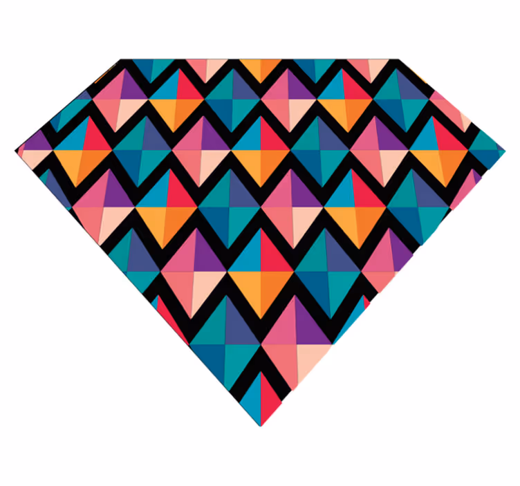 Kolorowy geometryczny dywan winylowy - TenStickers