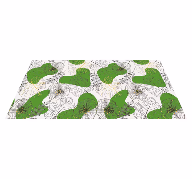 Dywanik winylowy do salonu liście Monstera - TenStickers