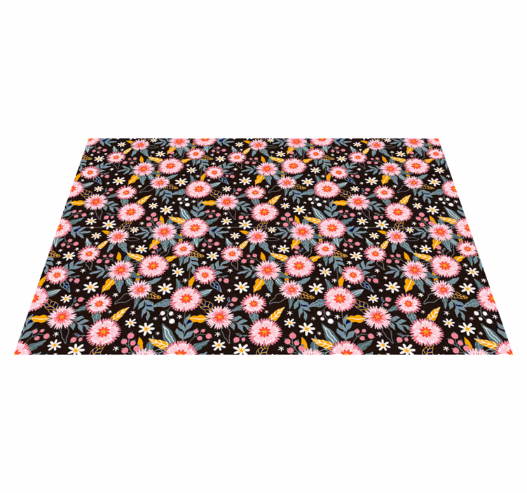 Dywanik winylowy retro kwiaty - TenStickers