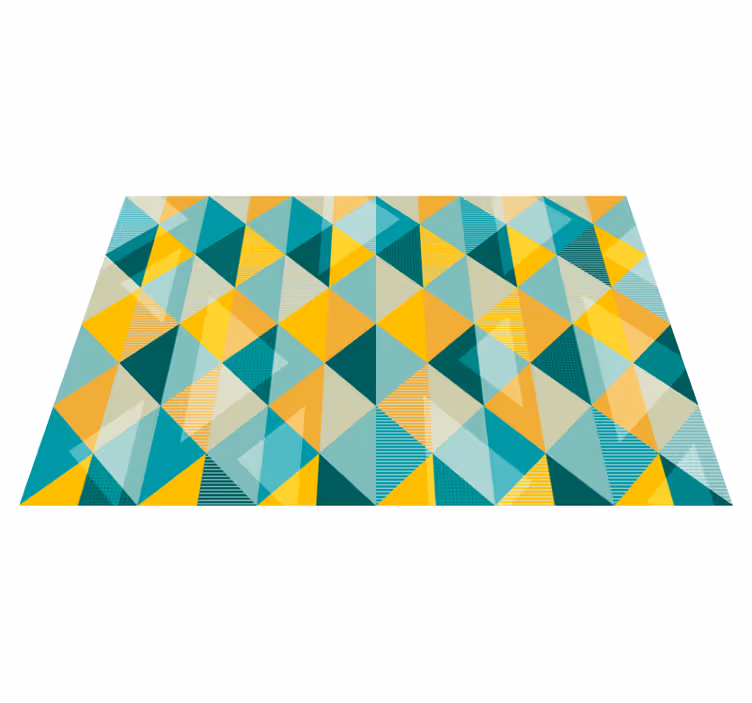 Geometryczny dywan winylowy w trójkąty - TenStickers