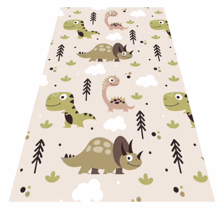 Dywan winylowy dla dzieci dinozaury - TenStickers