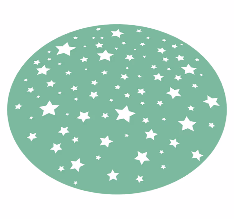 Dywan winylowy dla dzieci w gwiazdki zielony - TenStickers
