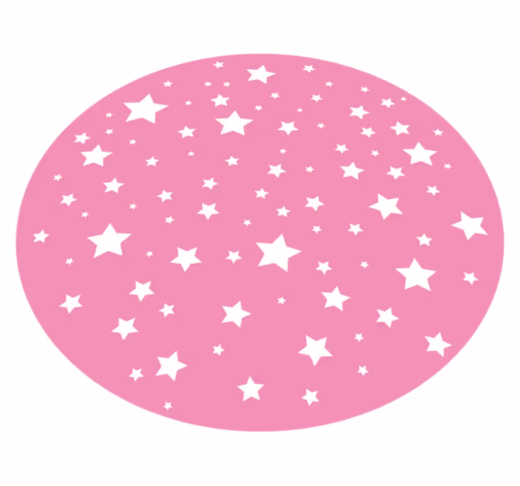 Dywan winylowy dla dzieci w różowe gwiazdki - TenStickers