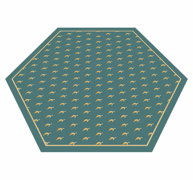Dywan winylowy geometryczny żółw - TenStickers