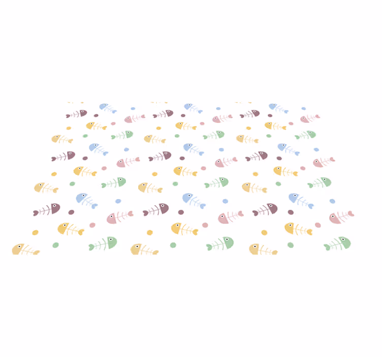 Dywan winylowy urocze szkielety ryb - TenStickers