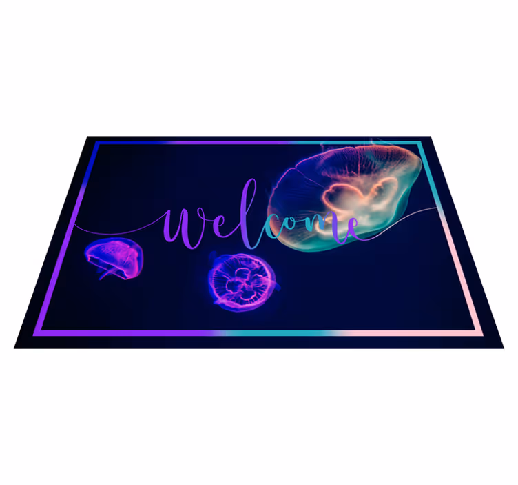 Dywanik winylowy w kolorowe meduzy - TenStickers