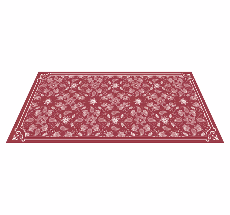 Dywan winylowy do salonu w kwiaty paisley - TenStickers