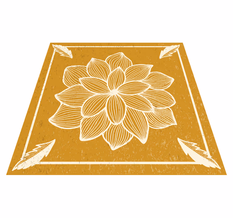 Dywan winylowy do salonu z motywem kwiatowym - TenStickers