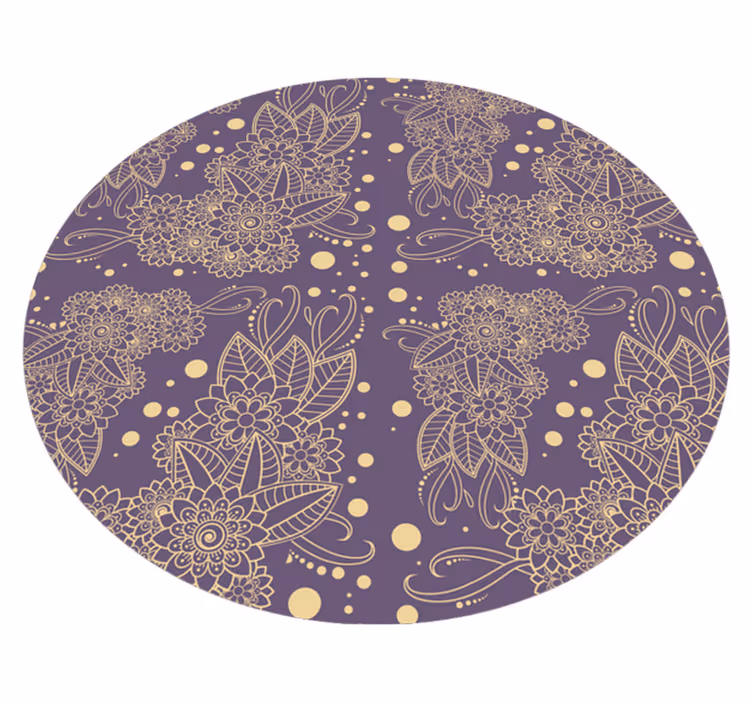Dywan winylowy do salonu w kwiaty - TenStickers