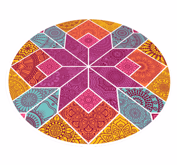 Dywan winylowy mozaika paisley - TenStickers