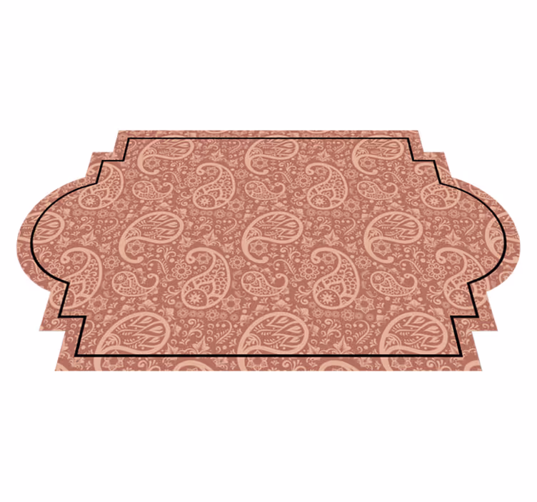 Mały dywan winylowy wzór paisley - TenStickers