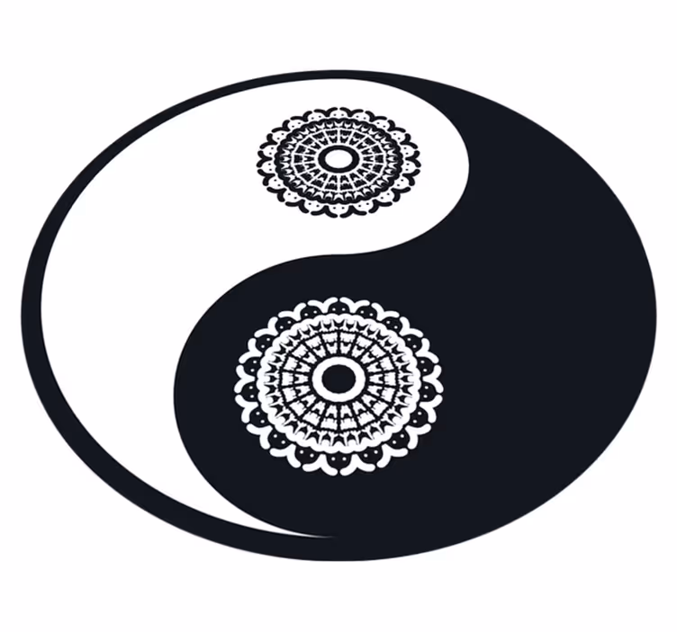 Dywan winylowy do salonu Ying Yang - TenStickers