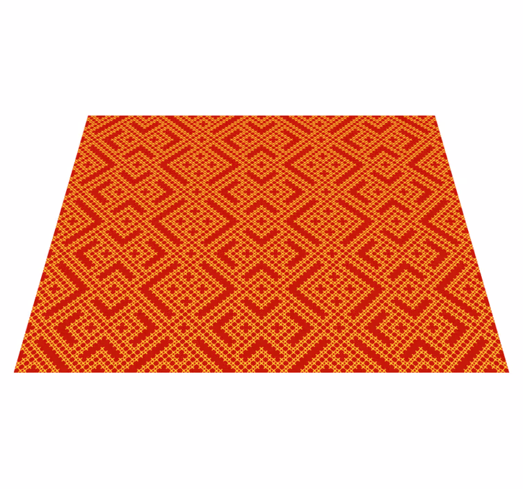 Dywan winylowy imitacja płytek kompozycja geometryczna - TenStickers