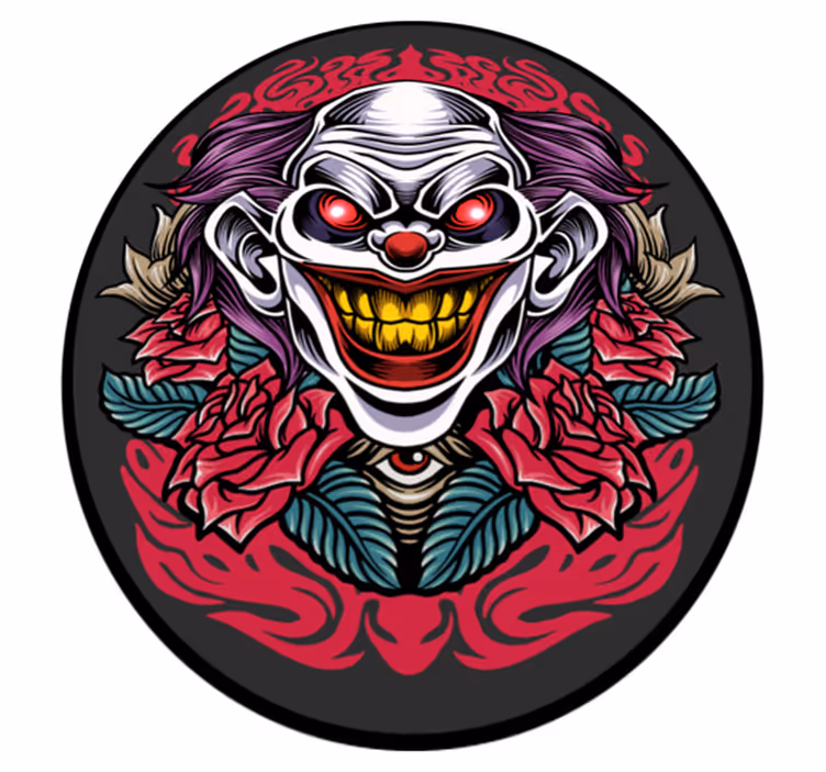 Dywan winylowy na halloween ilustracja klauna - TenStickers