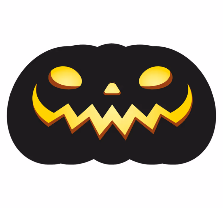 Dywan winylowy Czarna dynia Halloween - TenStickers