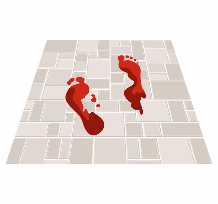Dywan winylowy na halloween ślad śladu - TenStickers
