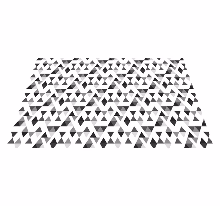Dywan winylowy geometryczny czarno-białe trójkąty - TenStickers