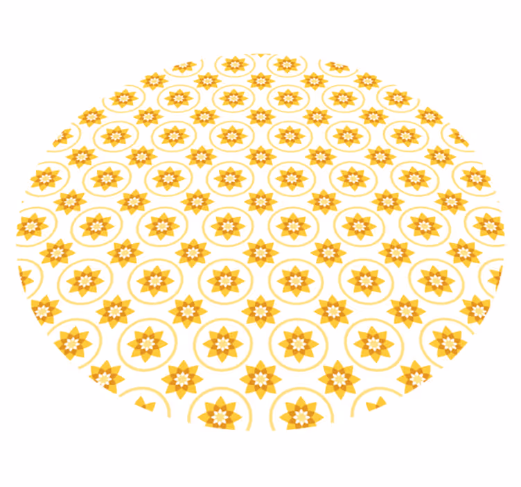 Nowoczesny dywan winylowy w żółte słońce - TenStickers