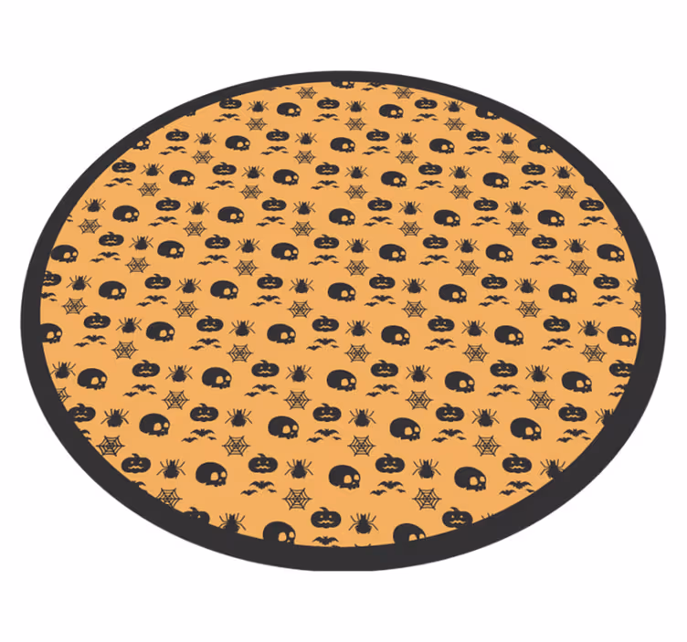 Dywan winylowy na halloween straszny okrągły wzór - TenStickers