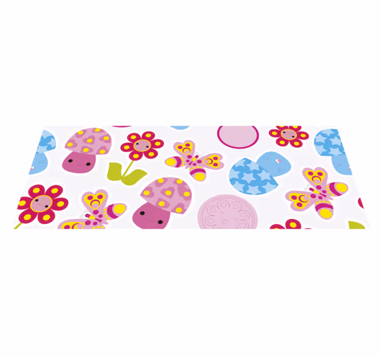Dywan winylowy dla dziecka kolorowe kształty przedszkola - TenStickers