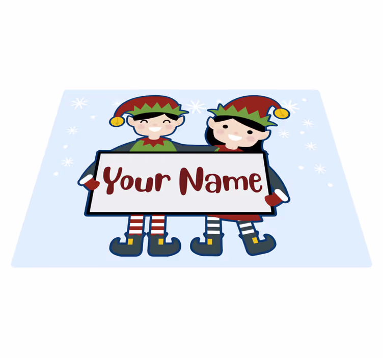 Dywan winylowy z imieniem spersonalizowane elfy - TenStickers