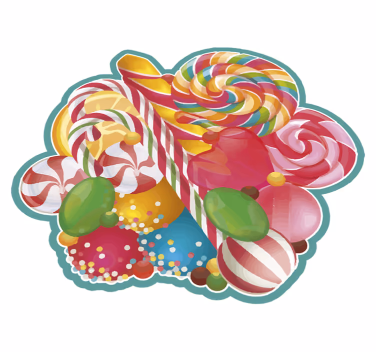 Owinięta mata choinkowa cukierki - TenStickers