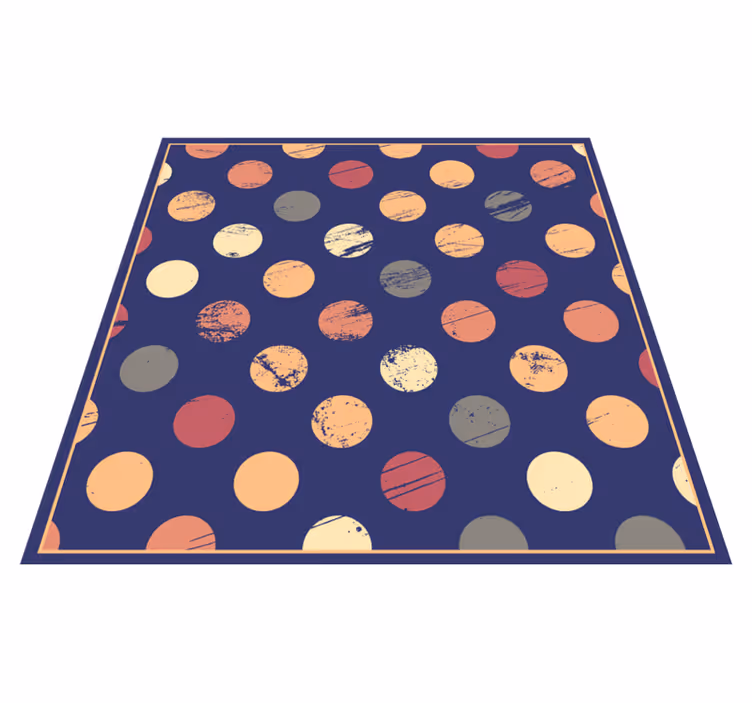 Dywan winylowy wzór geometryczny wzór kropkowy abstrakcyjny - TenStickers