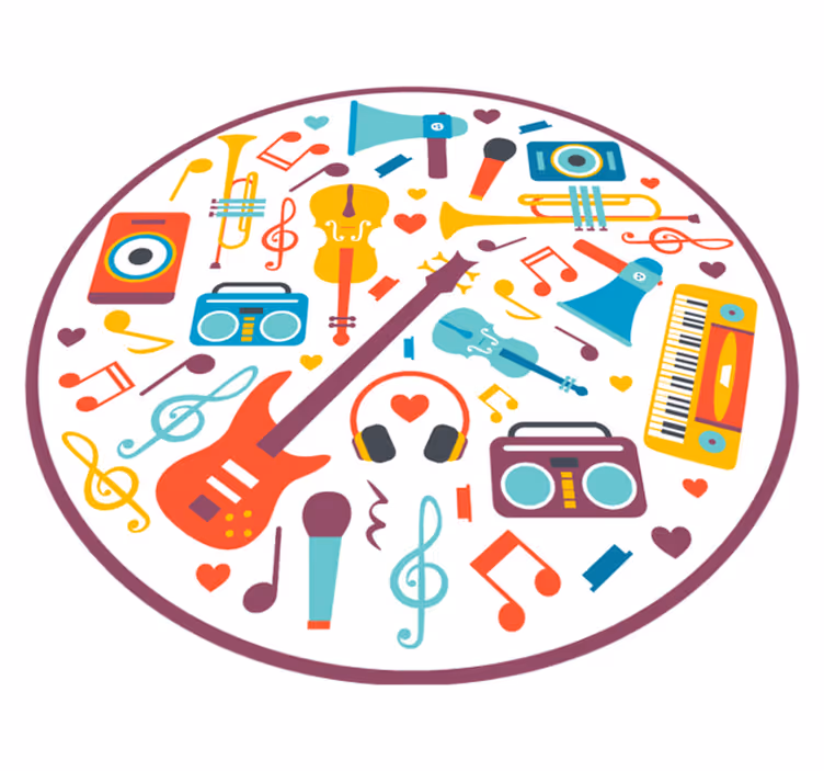 Dywan winylowy Instrumenty muzyczne - TenStickers
