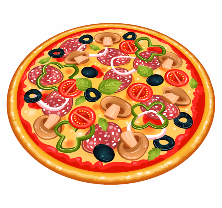 Dywan winylowy okrągła włoska pizza  - TenStickers
