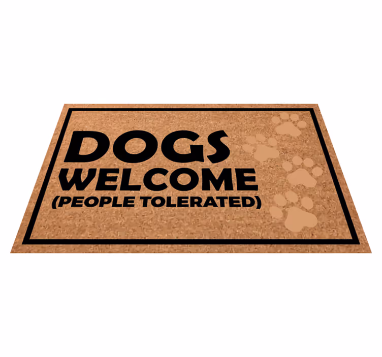 Dywan winylowy Dogs welcome - TenStickers