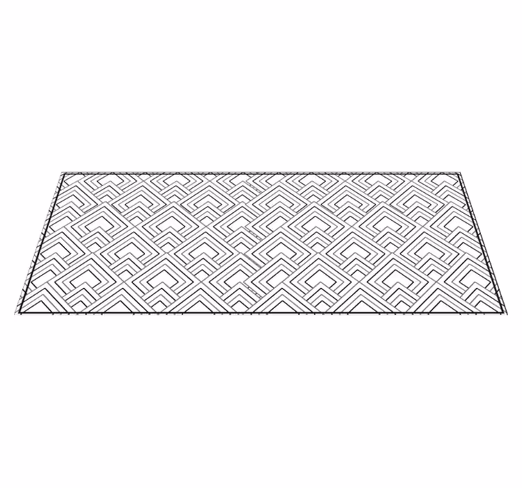 Dywan winylowy wzór geometryczny geometryczny wzór labiryntu - TenStickers