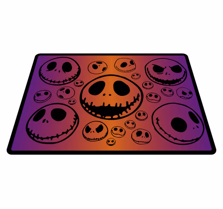 Dywan winylowy na halloween upiorny wzór czaszek - TenStickers