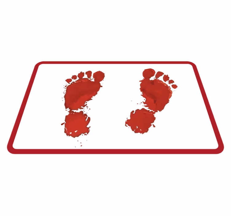 Dywanik winylowy Krwawe ślady na Halloween - TenStickers