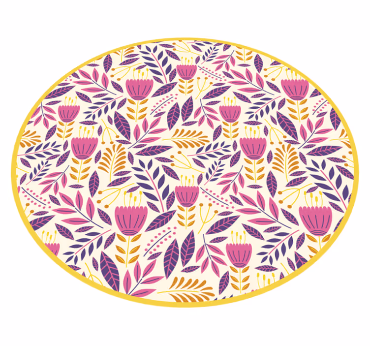 Dywan winylowy Jasne kolorowe kwiaty - TenStickers